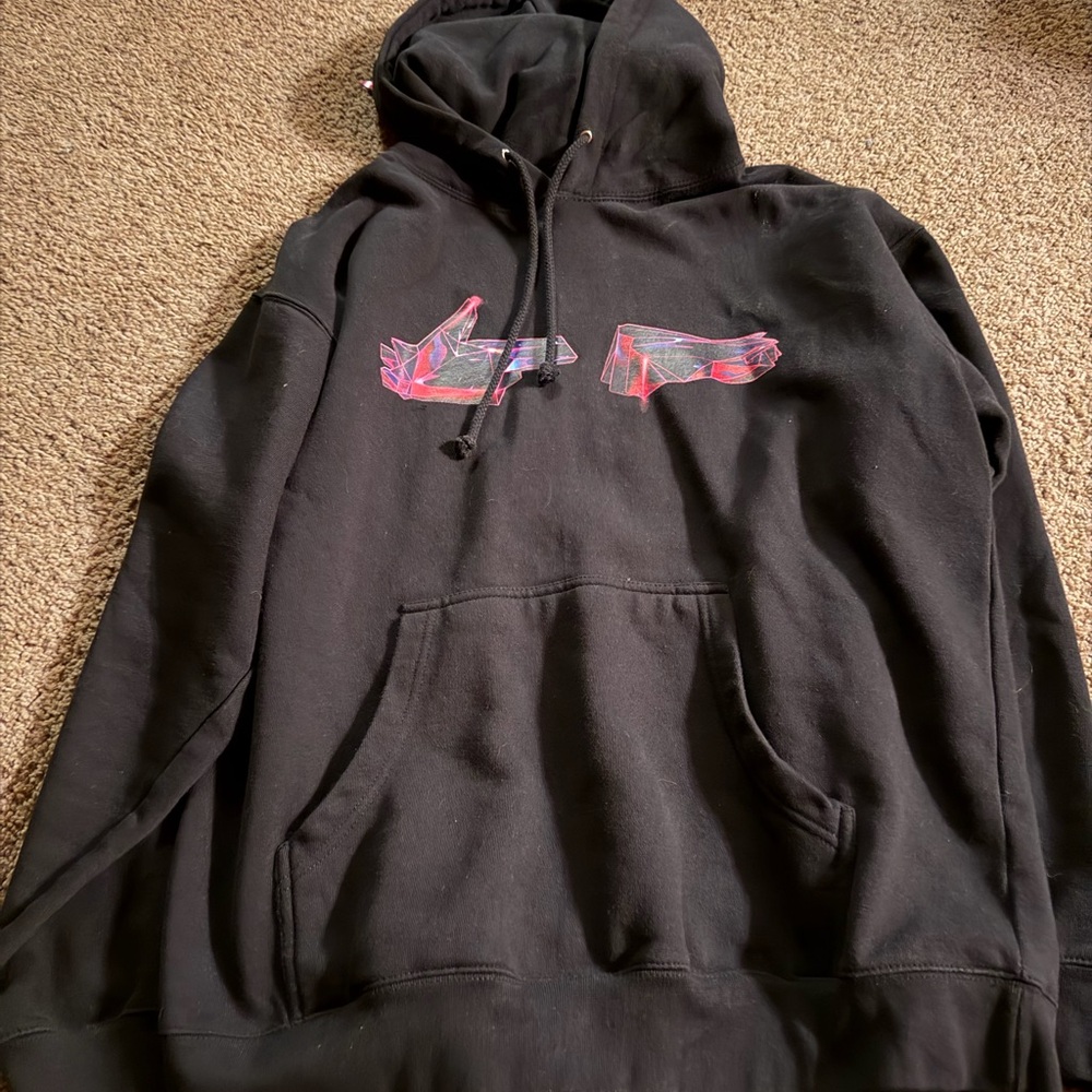 Stylish Black Hoodie with Graphic Design